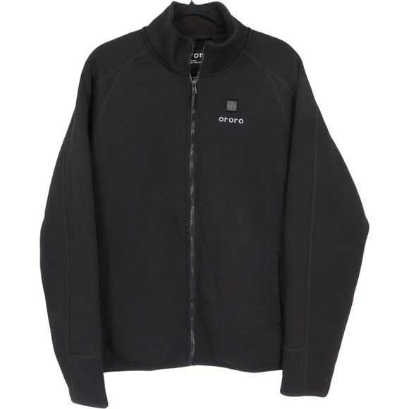 ORORO Men's Heated Fleece Jacket Black Size L USA Full Zip No Battery - Picture 1 of 7